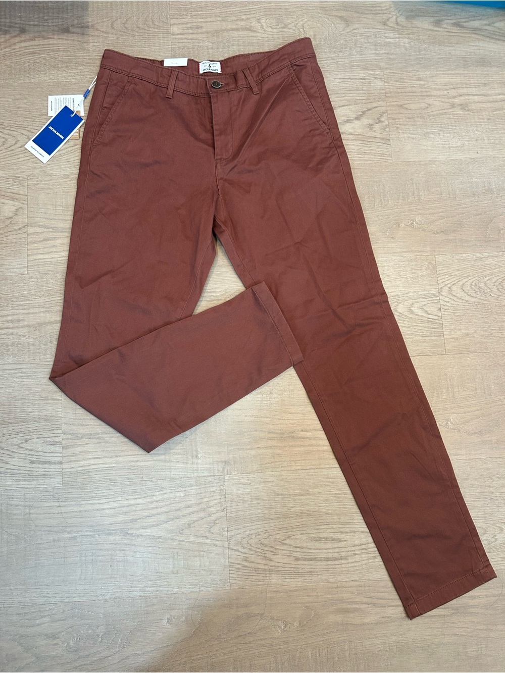 Jack & Jones Rust Brown Slim Chinos NWT W31 L32